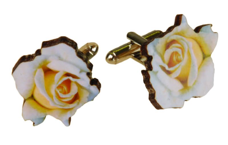 Tatty Devien rose cufflinks