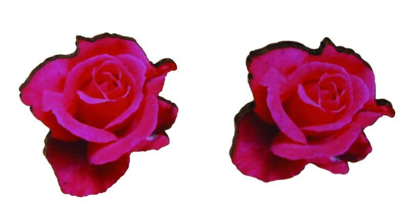 Tatty Devine rose earrings