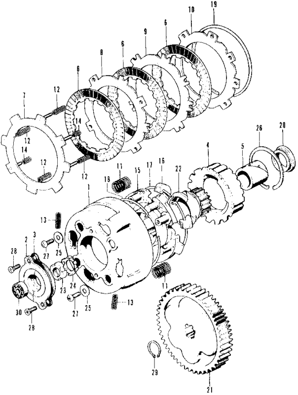 Honda c90 clutch diagram #2