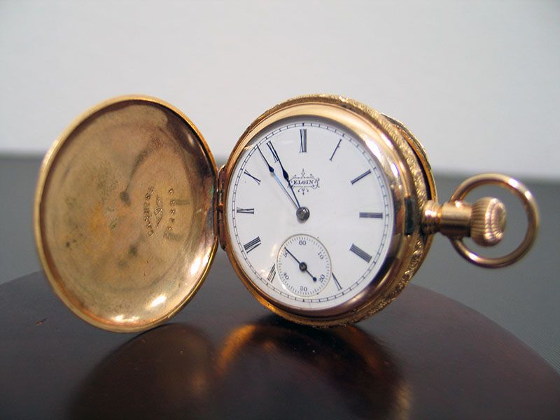 antique Elgin gold filled pocket watch, vintage Hunter Cashier engraved case eBay