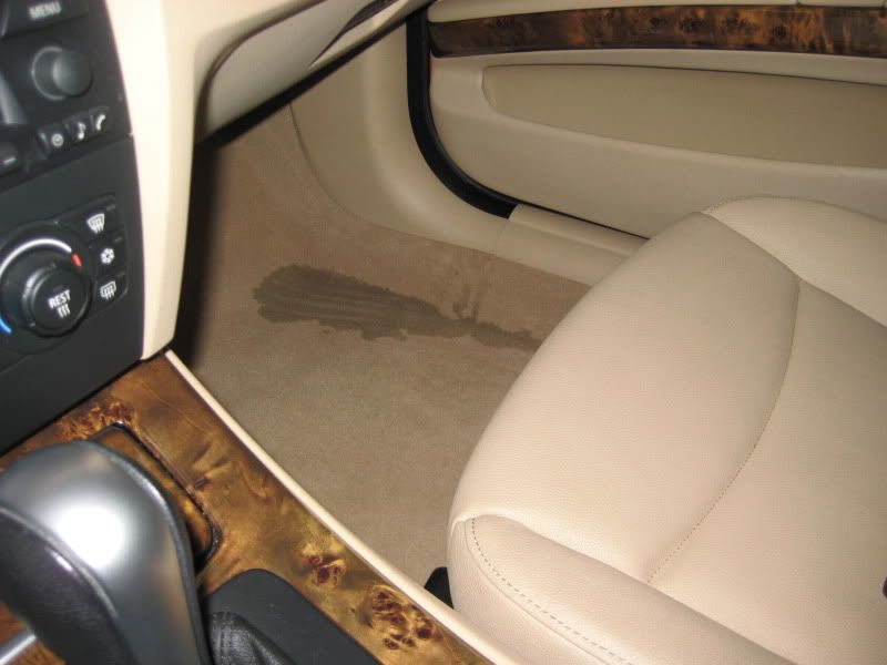 What are the causes of passenger-side water leaks in a car?