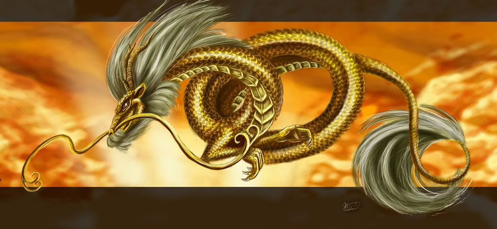Gold eastern dragon Pictures, Images and Photos