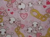 Flannel Pink Skulls and Hearts Lounge Pants 3T