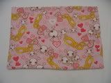 Girly Skulls and Hearts Flannel Toddler Pillowcase w/ snap!