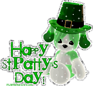 Happy St. Patties Day Bear Glittering Comments from FLMNetwork.com