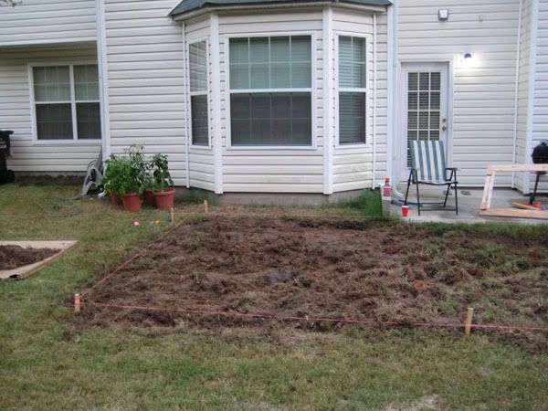 Yard after the digging