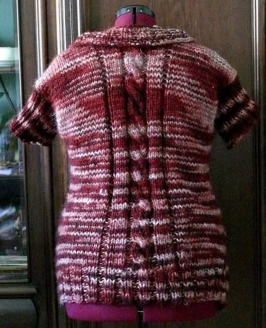 long cabled vest
