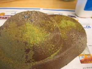 Cover Glue Completely with Static Grass