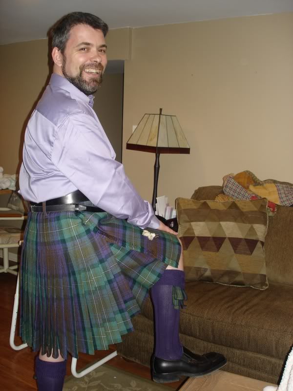 purple kilt hose