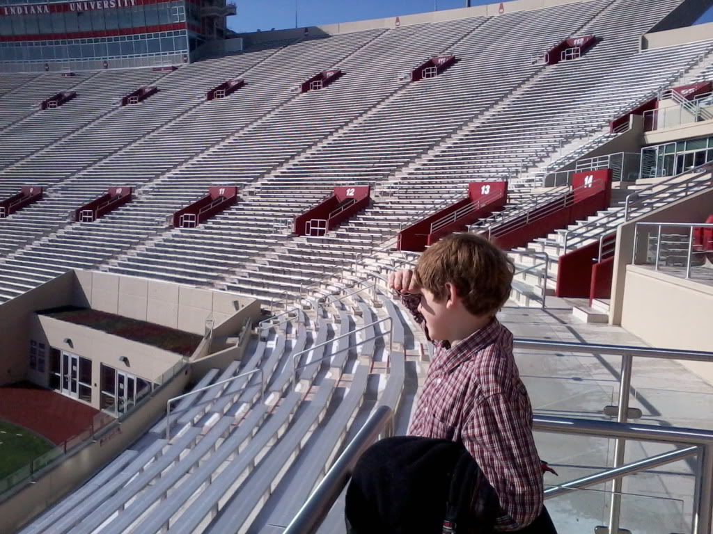 Checking out Memorial Stadium at Indiana University
