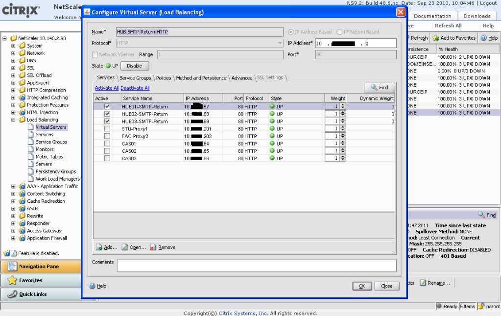 HUB VIP HTTP Return