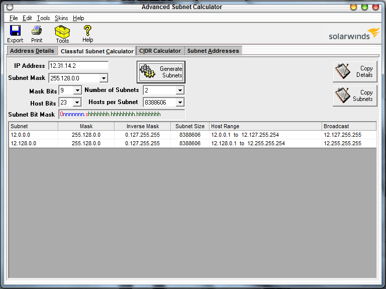 ip subnetting calculator