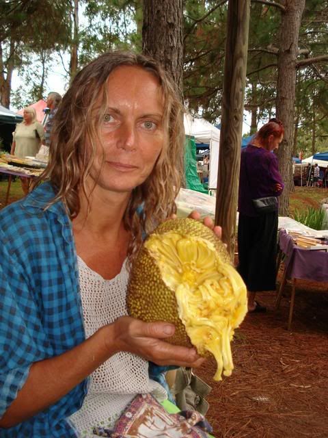 Kveta with a jackfruit 2007