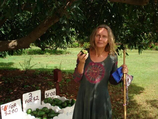 Kveta amongst the avocados - 2007