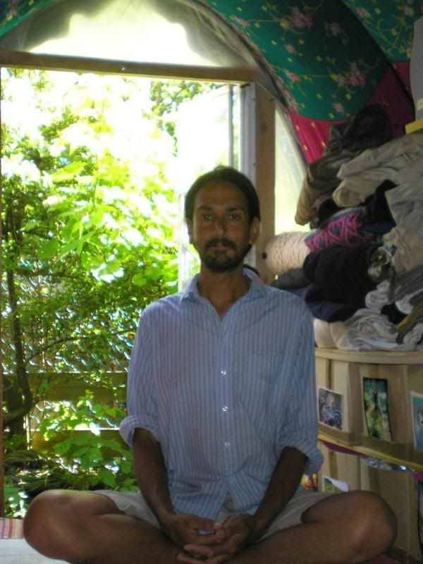 Jamshed sitting in lotus Jamshed sitting Lotus