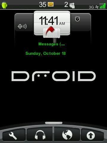 the HTC Hero theme with a
