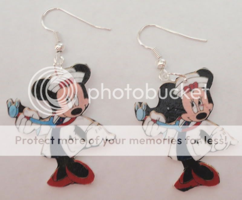 Minnie Mouse Nurse earrings disney altered art,nursing  