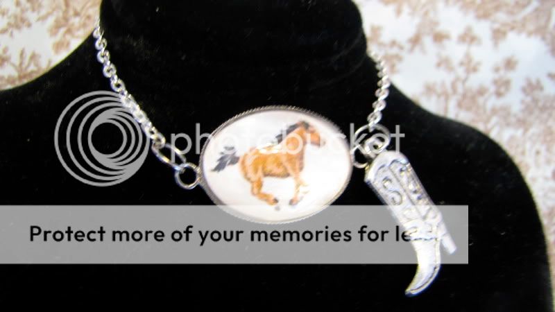 Horse Bracelet,boot,animal,riding,equine,cowboy,cowgirl  