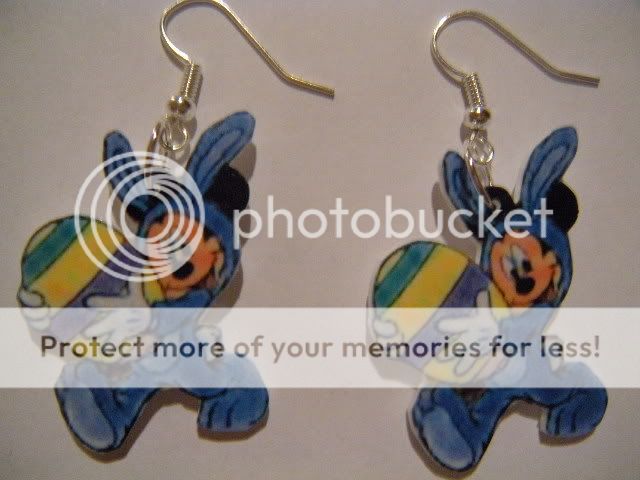 Disney Mickey Mouse Earrings Easter Bunny Costume CUTE  