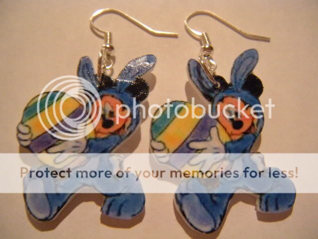 Disney Mickey Mouse Earrings Easter Bunny Costume CUTE  