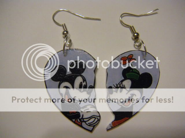 Mickey Minnie Mouse Best friend earrings   disney love  