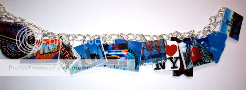 New York Charm Bracelet big apple,Statue of liberty,  