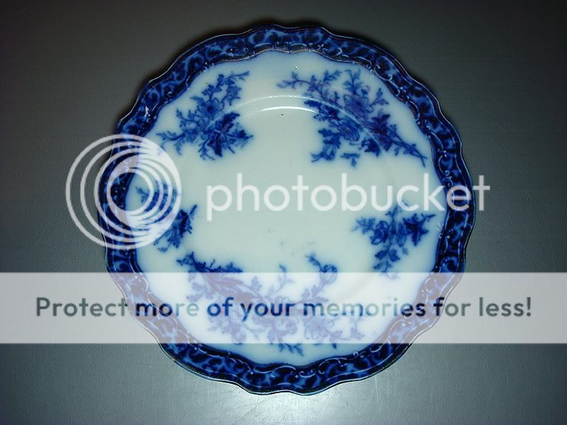 Flow Blue Plate TOURAINE 7 1/2 Henry Alcock RARE SIZE England  