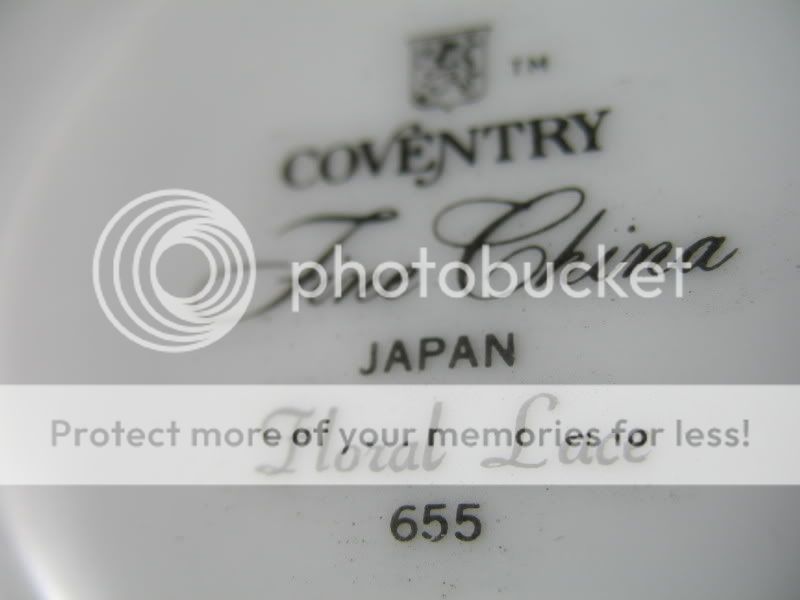 Vintage Cup and Saucer Coventry Floral Lace 655 Japan  