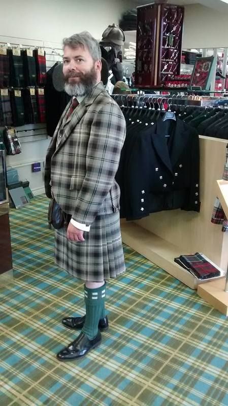 Scottish Wildcat Tartan kilt suit