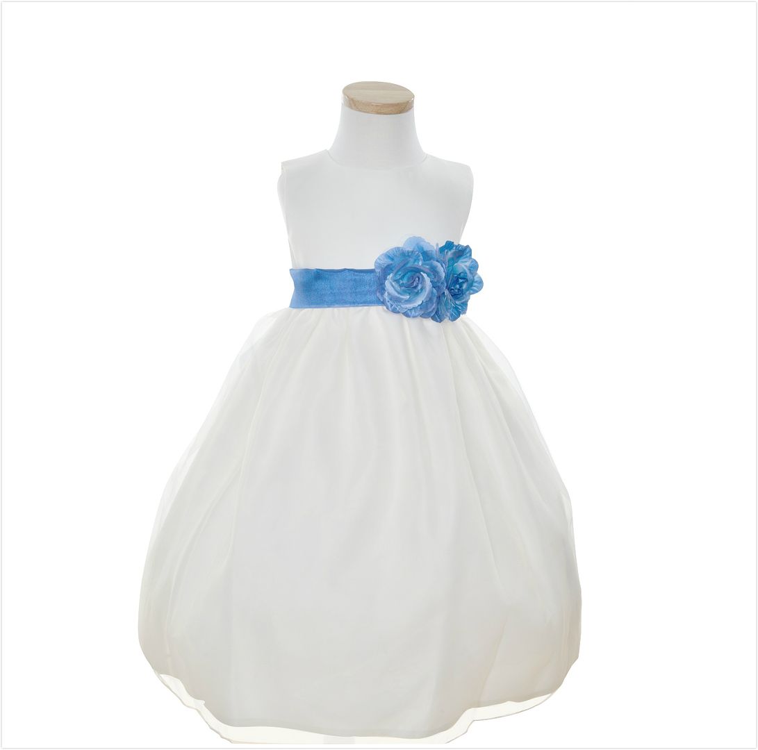 Girls Formal Dress Communion tulle layers Flower Girls+Sash White/Creme ...