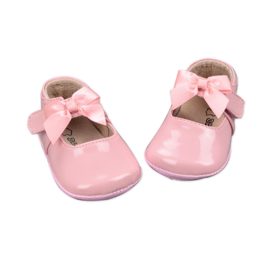 NEW Baby Infant Patent Leather Shoes Perwalk Toddler Soft Soles APROX 0-4